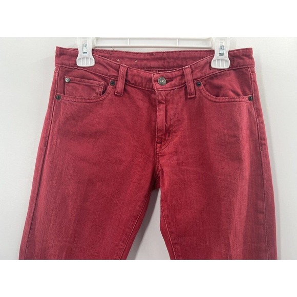 Ralph Lauren Denim & Supply Women’s Skinny Jeans Light Stretch Red Size 28 - Picture 2 of 12